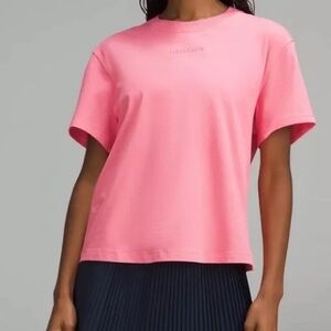 Lululemon Relaxed-Fit Cotton Jersey T-Shirt Graphic in Sakura Pink